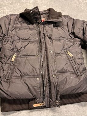 Women’s Down Filler Black Quilted Bomber Jacket - Insulated Everyday Outerwear